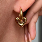 Aretes estilo huggies corazón estrella casual