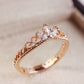 Anillo romántico corona rose gold