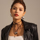 Collar ajustable corazón chunky de lazo