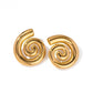 Aretes espirales casuales chunky