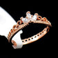 Anillo romántico corona rose gold