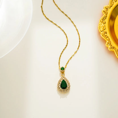 Collar dije elegante vintage piedra cristal colores varios