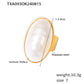 Juego collar anillo piedra blanca formal vintage dorado