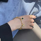 Pulsera doble en tendencia cadena charms