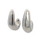 Aretes estilo chunky dorados plateados curvos formal casual