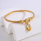 Pulsera con candado de corazón básica