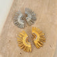 Aretes medio sol estilo etnicos elegantes básicos