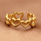 Anillos geométricos casuales corazón piedra vintage
