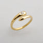 Anillo chunky con circonia básico tendencia