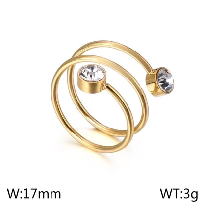 Anillo resorte simple elegante tendencia