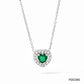 Juego de collar y aretes romántico corazón con circonias cristal