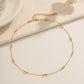 Collar con mini esferas dorado casual tendencia básico