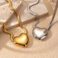 Collar corazón estilo chunky mediano tendencia