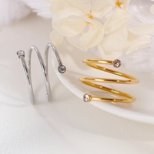 Anillo resorte simple elegante tendencia