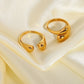 Anillo estilo chunky forma de gota casual