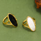 Anillo madre perla grande básico vintage