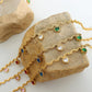 Collar estilo simple con corazones de circonias multicolor