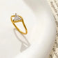 Anillo simple con circonias elegante casual