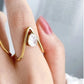 Anillo simple con circonias elegante casual