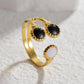 Anillos formas variadas blanco gris negro estrella corazón casual