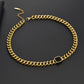 Juego collar pulsera cadena chunky con piedra negra