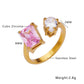 Anillo circonia romántico colores varios