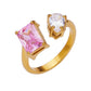 Anillo circonia romántico colores varios