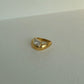 Anillo chunky básico tendencia circonia simple