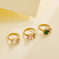 Anillo circonia romántico colores varios