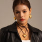 Collar ajustable corazón chunky de lazo