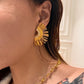 Aretes medio sol estilo etnicos elegantes básicos
