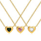 Collar de corazón con circonia romántico casual formal