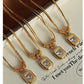 Collar vintage corazón circonia dije básico casual