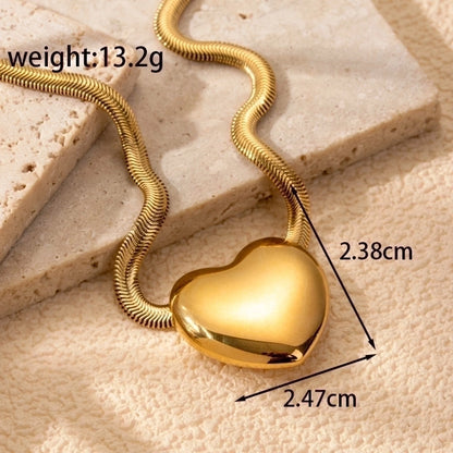 Collar corazón estilo chunky mediano tendencia