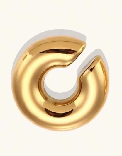 Ear Cuff simulador básico estilo chunky media dona