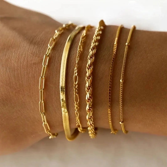 Juego de pulseras tendencia basicas estilos varios