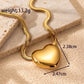 Collar corazón estilo chunky mediano tendencia