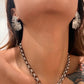 Aretes medio sol estilo etnicos elegantes básicos
