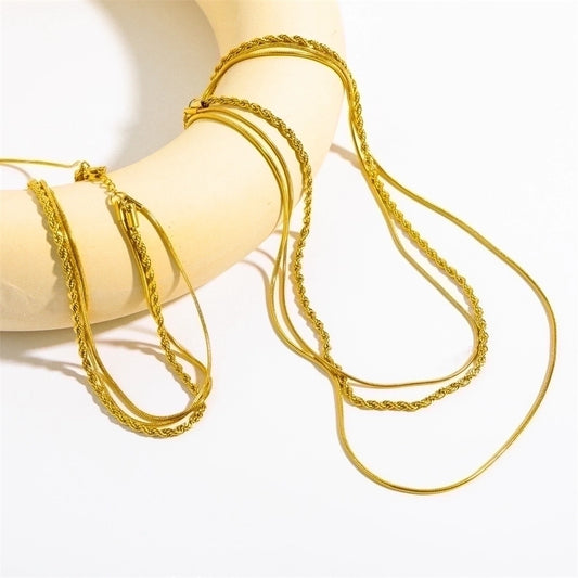 Collar multicapa layering cadenas casual formal