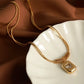 Collar vintage corazón circonia dije básico casual