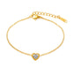 Pulsera elegante corazón con circonia