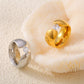 Anillo estilo chunky con piedra cristal