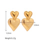 Aretes estilo huggies corazón estrella casual