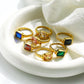 Anillo estilo vintage piedra cristal colores varios