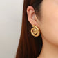 Aretes espirales casuales chunky