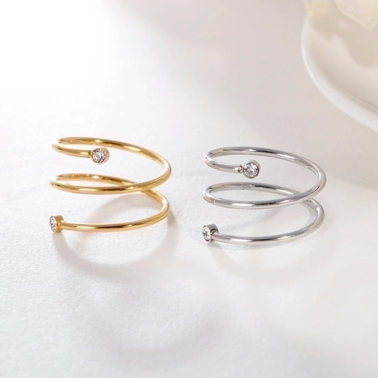 Anillo resorte simple elegante tendencia