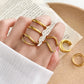 Anillos simples geométricos básico tendencia