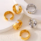 Anillo estilo chunky con piedra cristal