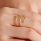 Anillo resorte simple elegante tendencia