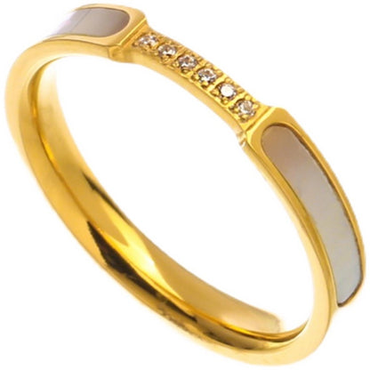 Anillo elegante blanco circonia romántico básico